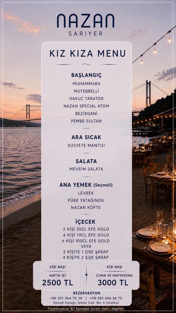 Nazan Sarıyer Kız Kıza Menü